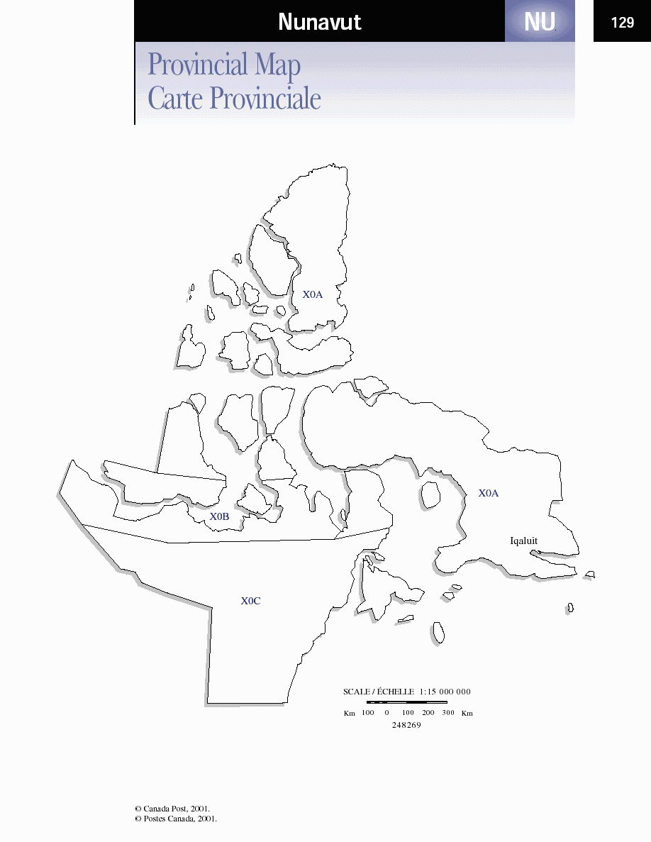 Nunavut Postal Codes