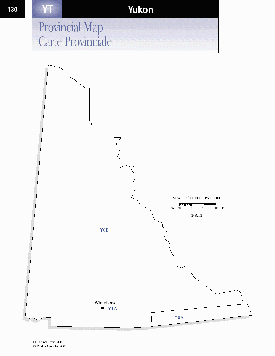 Yukon Postal Codes